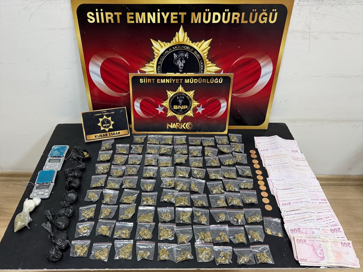 Siirt'te uyuşturucu operasyonu: 2 gözaltı