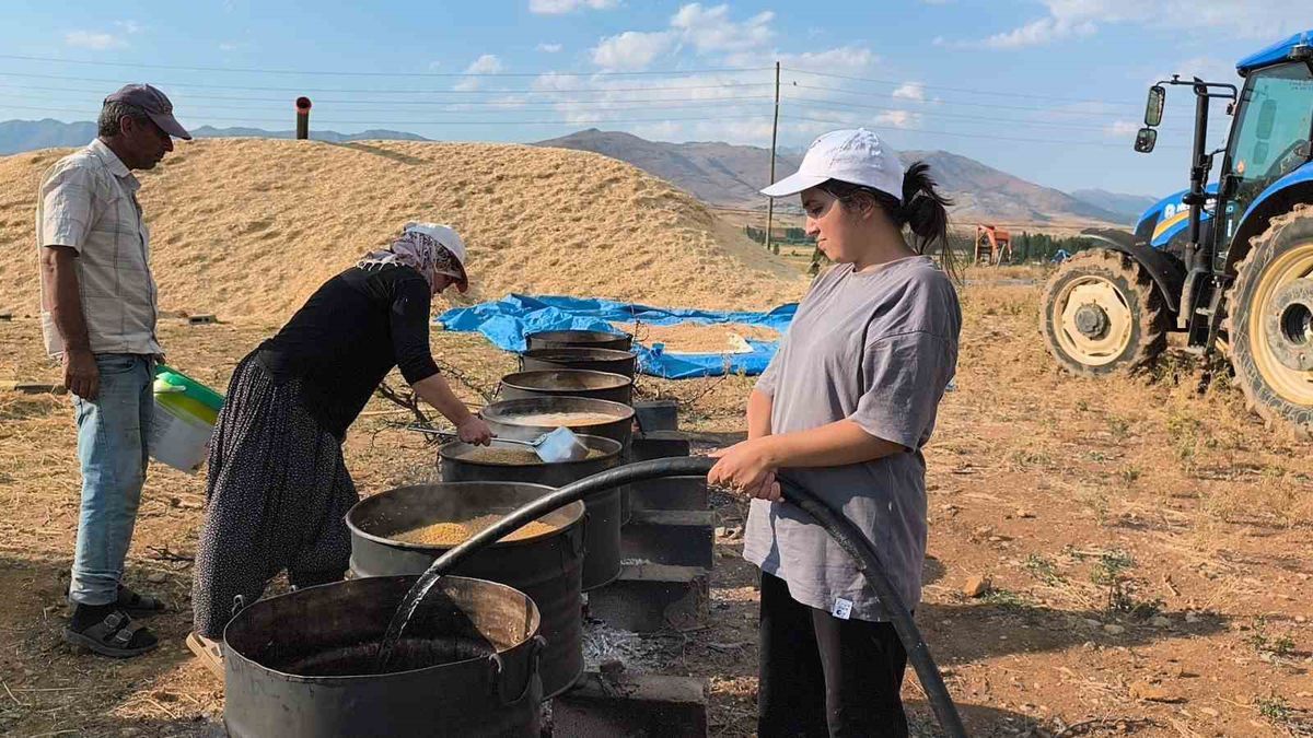 Kardeşler Tatilde Tarlada: Hem Okuyor Hem Üretiyorlar