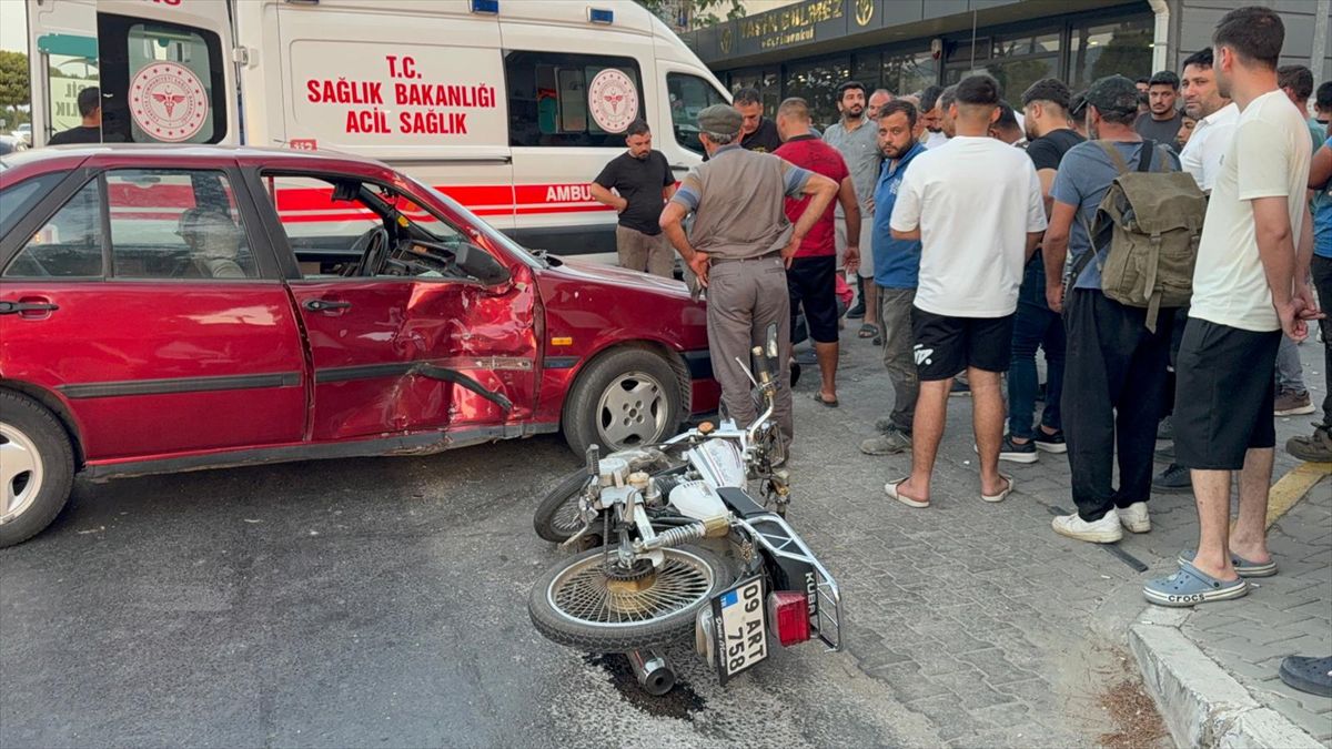 Otomobil-Motosiklet Çarpıştı: Yaralı Sürücü Hastanede