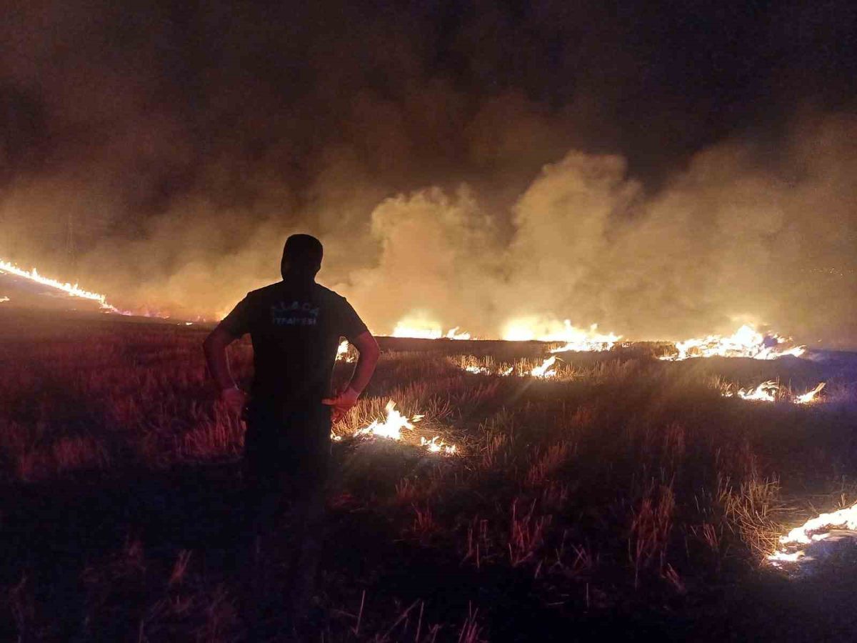 Çorum'da 7 köy sınırında örtü yangını