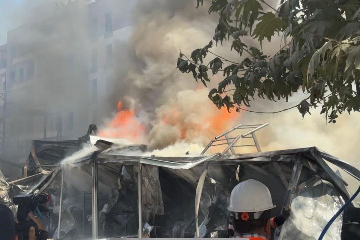 Malatya’da konteyner kentte yangın
