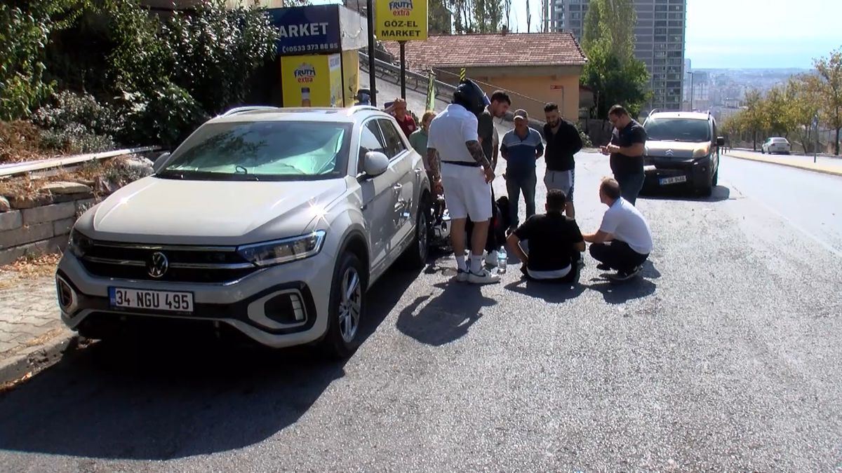 Maltepe'de Motosiklet Kazası: Sürücü Yaralandı