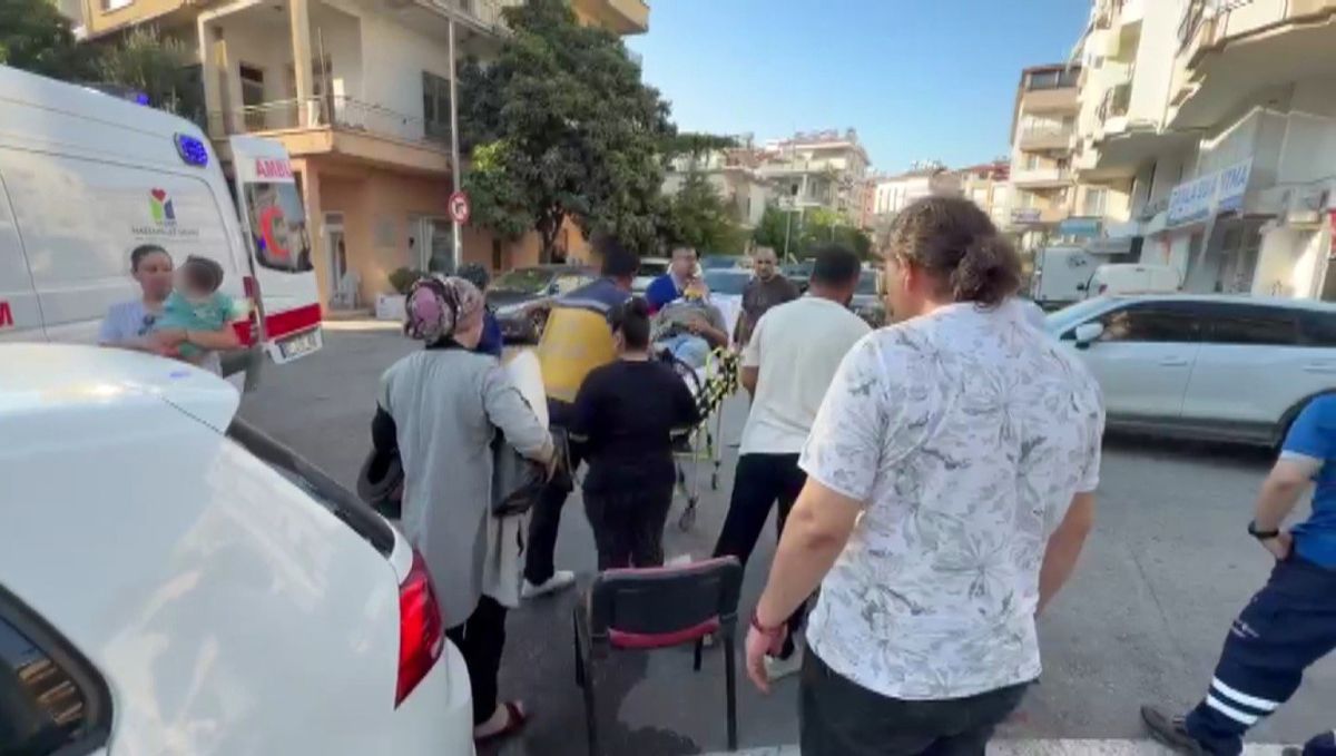 Manavgat'ta motosiklet kazası kamerada