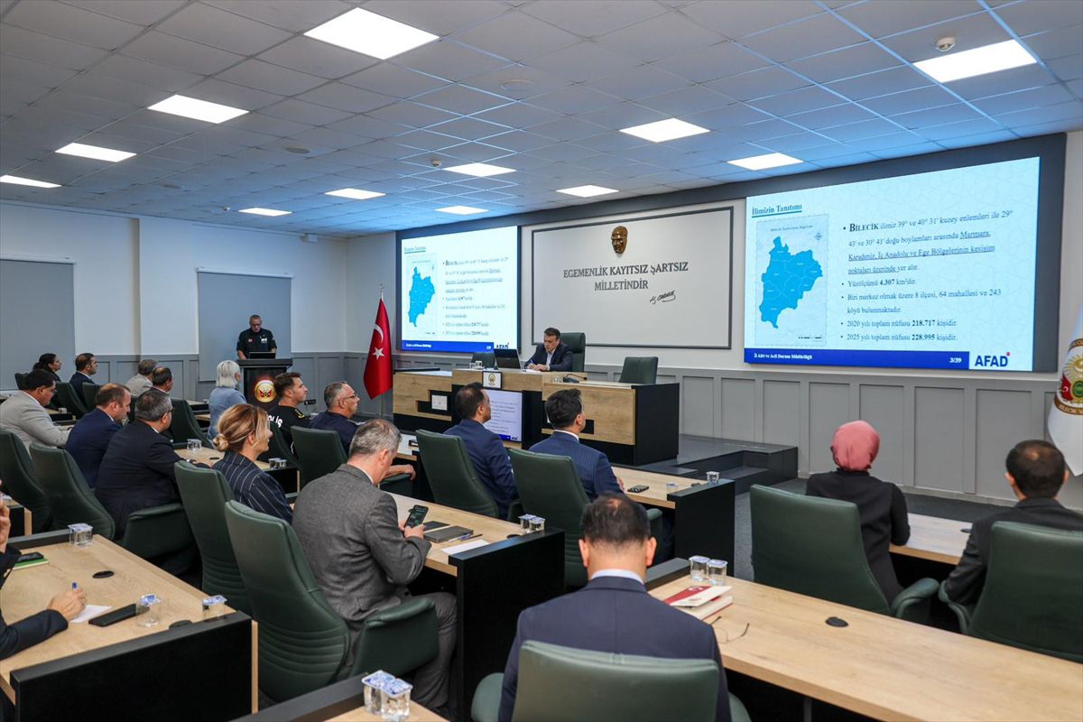 Bilecik'te Afet Risk Azaltma Planı Toplantısı