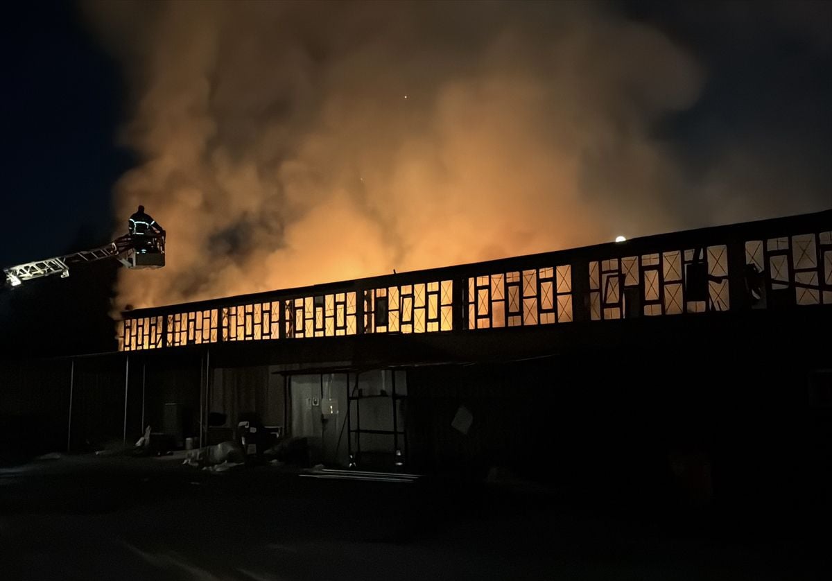 Erzincan'da mobilya atölyesinde yangın