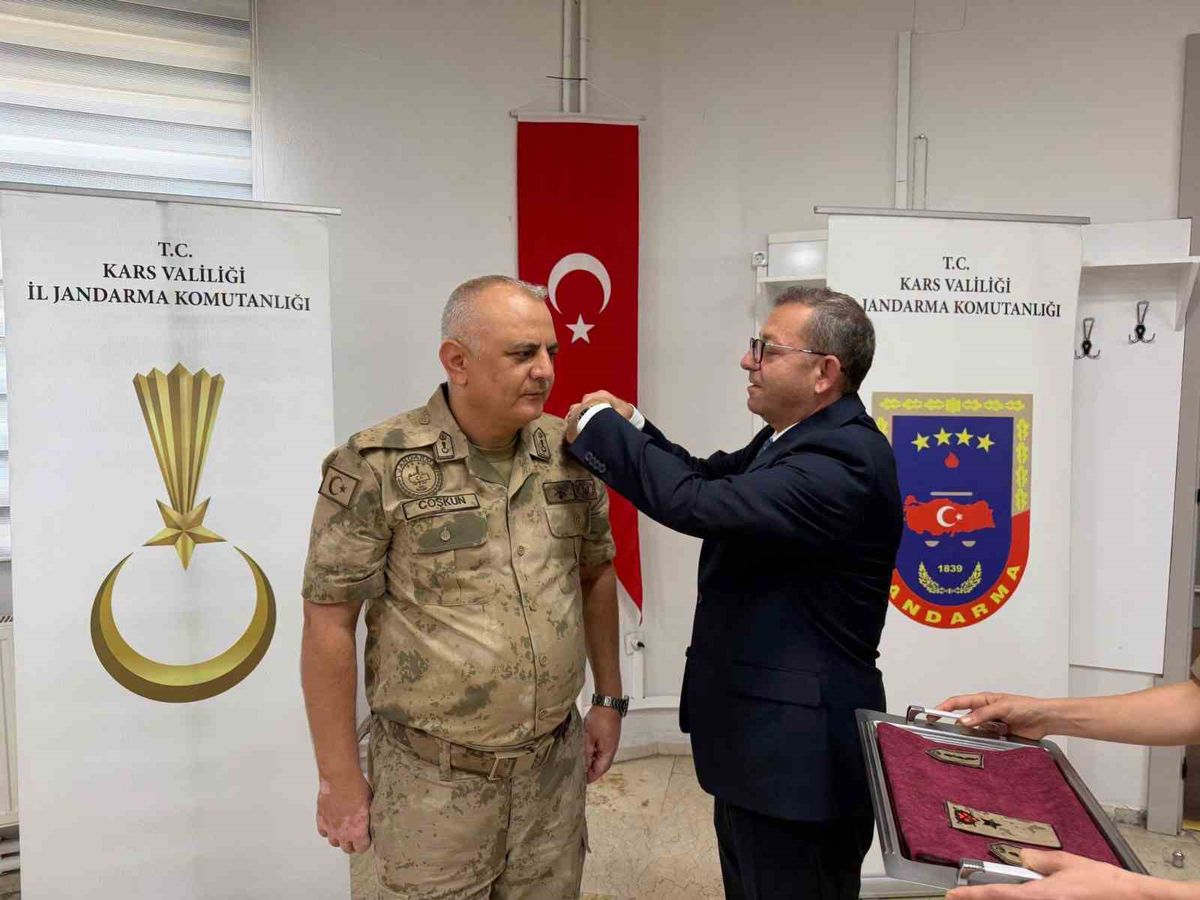 Kars’ta jandarma personeline rütbe terfi töreni