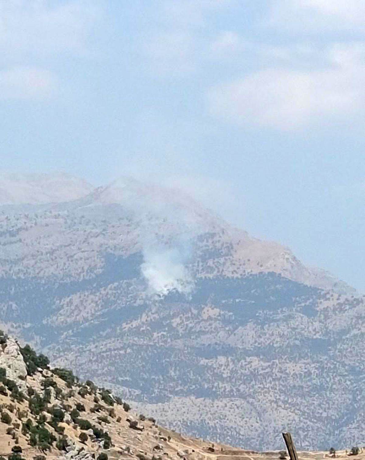 Siirt'te Kalems Dağı'nda Yangın