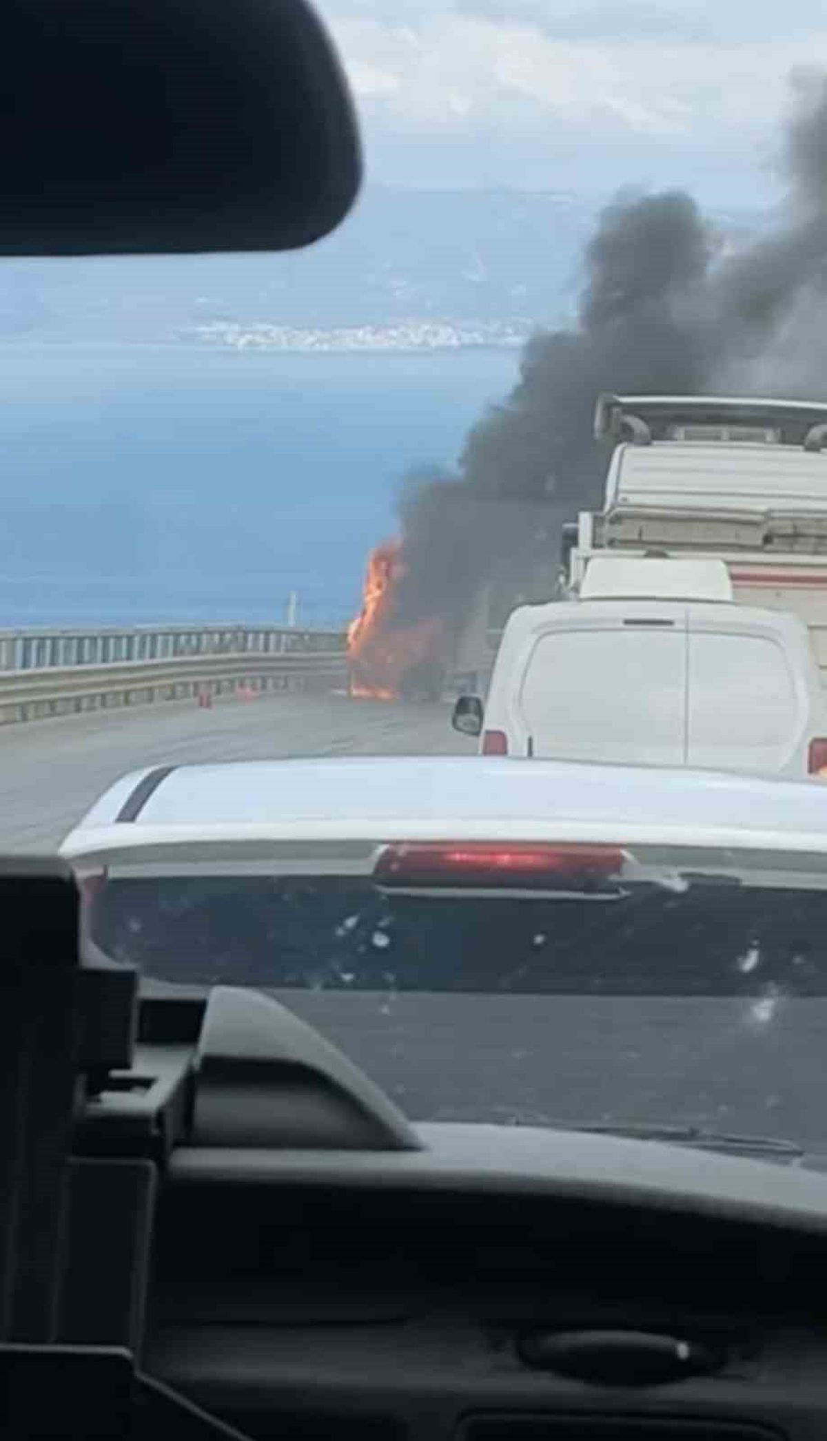 Bursa'da Kamyonet Seyir Halindeyken Alevlere Teslim Oldu