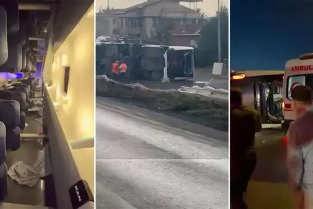 İstanbul'da işe gidenleri taşıyan servis devrildi: 15 yaralı