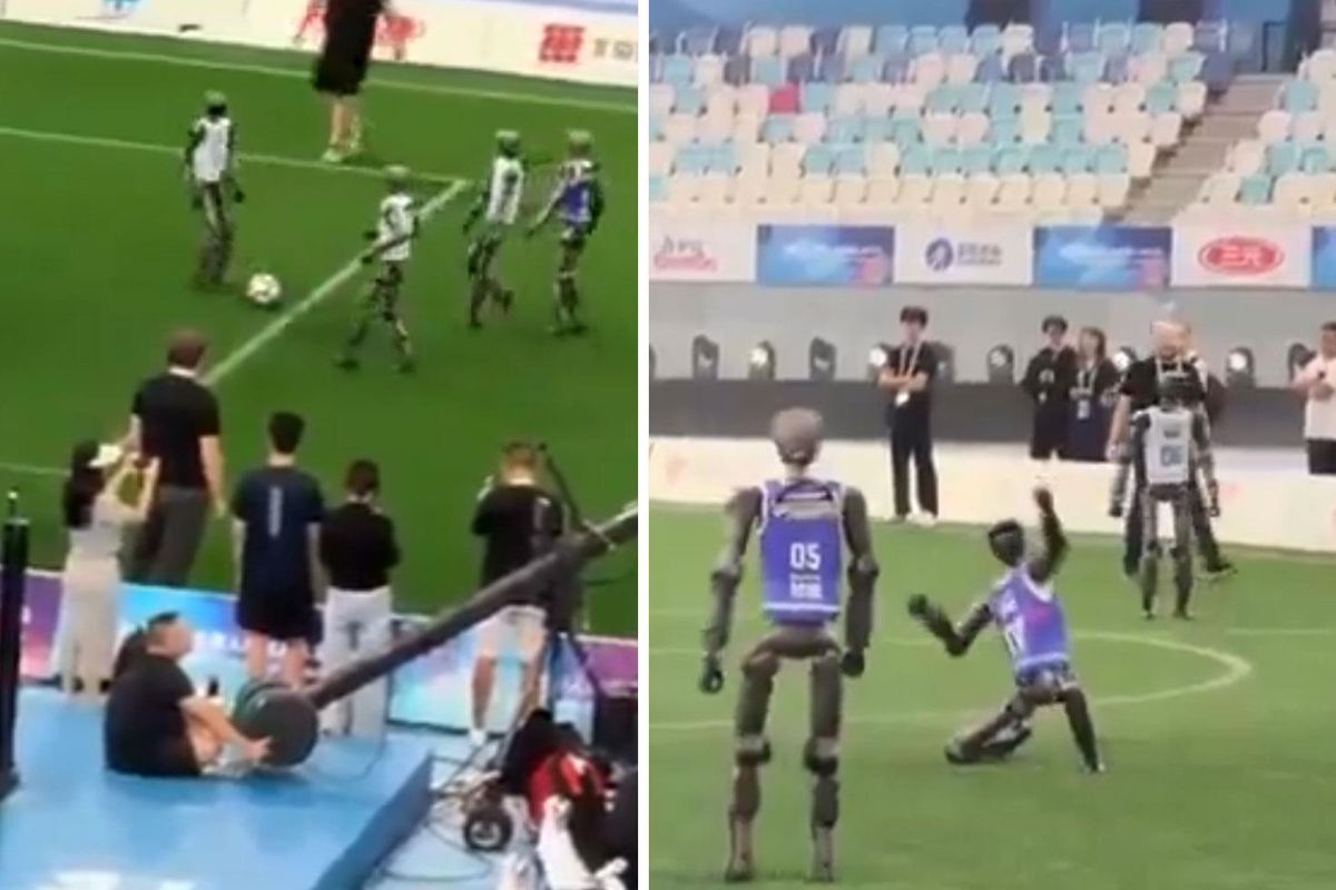 Robotlar yeşil sahaya indi! Kıran kırana futbol maçı