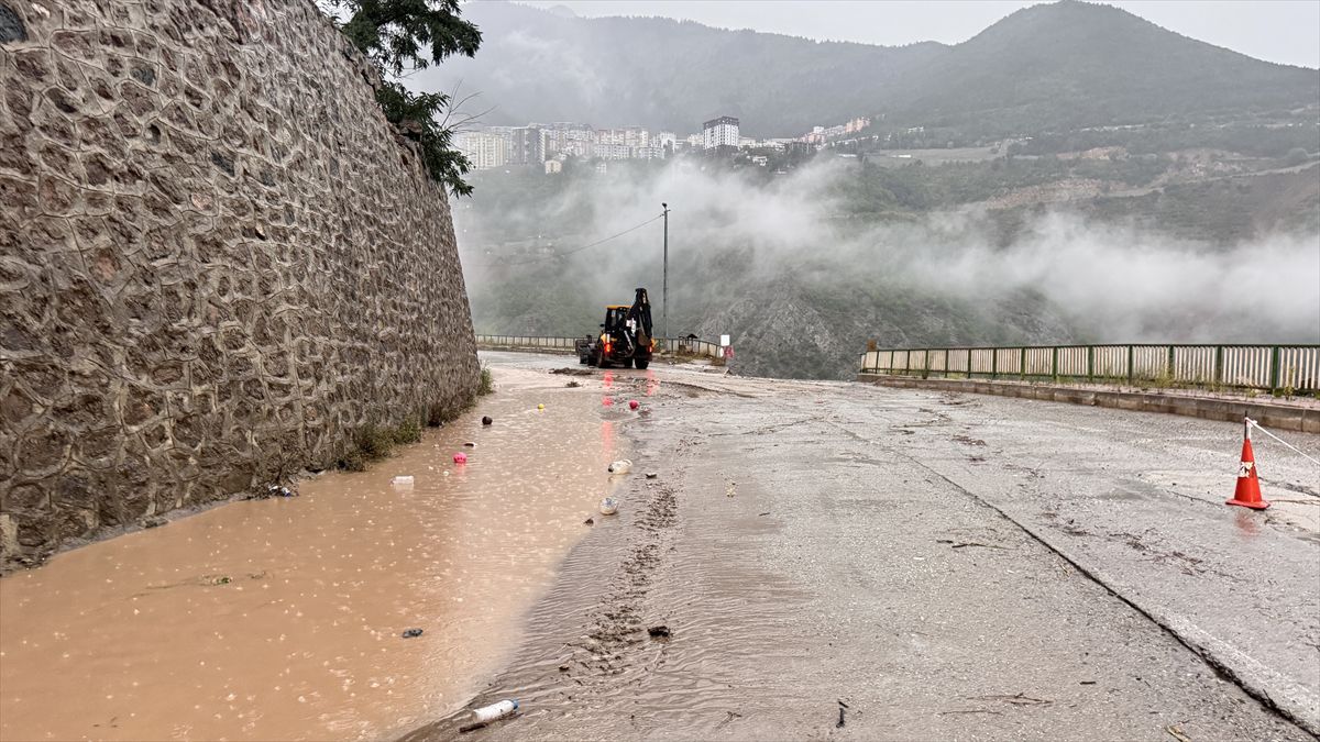 Artvin'de Sağanak Hayatı Felç Etti