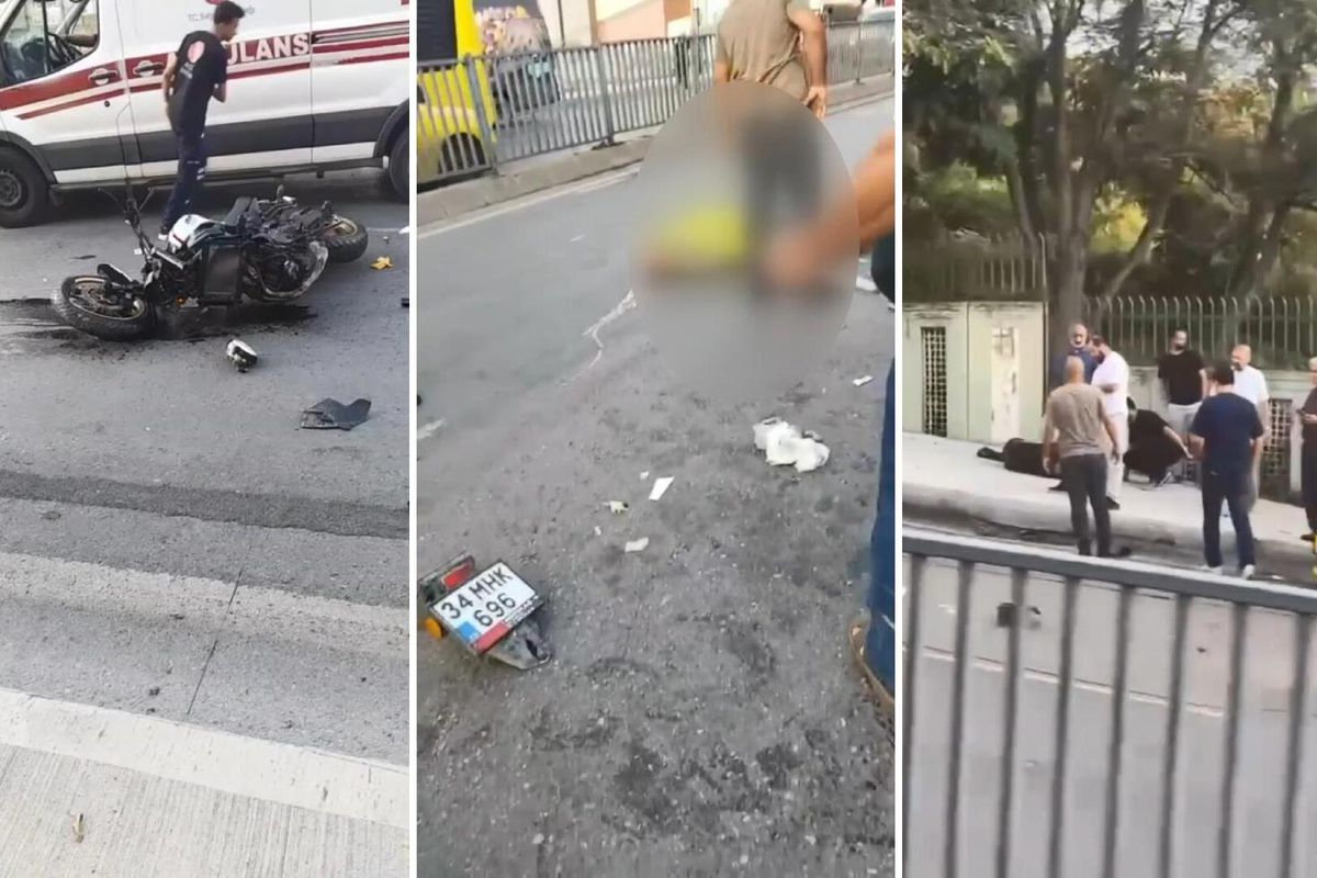 İki motosikletli feci şekilde çarpıştı! Korkunç kazada bir kişi hayatını kaybetti