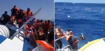 Girne açıklarında alabora olan gemiden dehşet verici görüntüler: Batıyoruz...