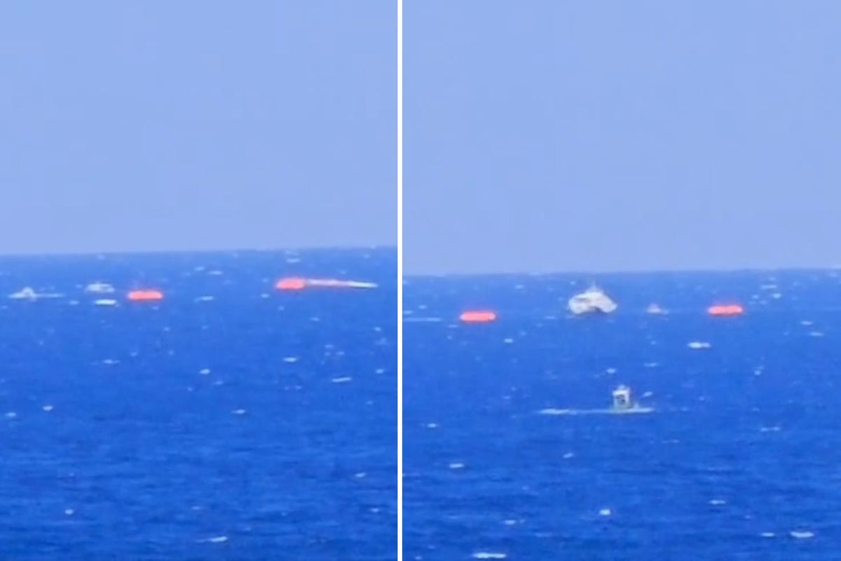 Girne açıklarında batan yolcu gemisinden ilk görüntü
