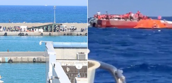 KKTC'nin Girne açıklarında 267 kişiyi taşıyan yolcu gemisi battı