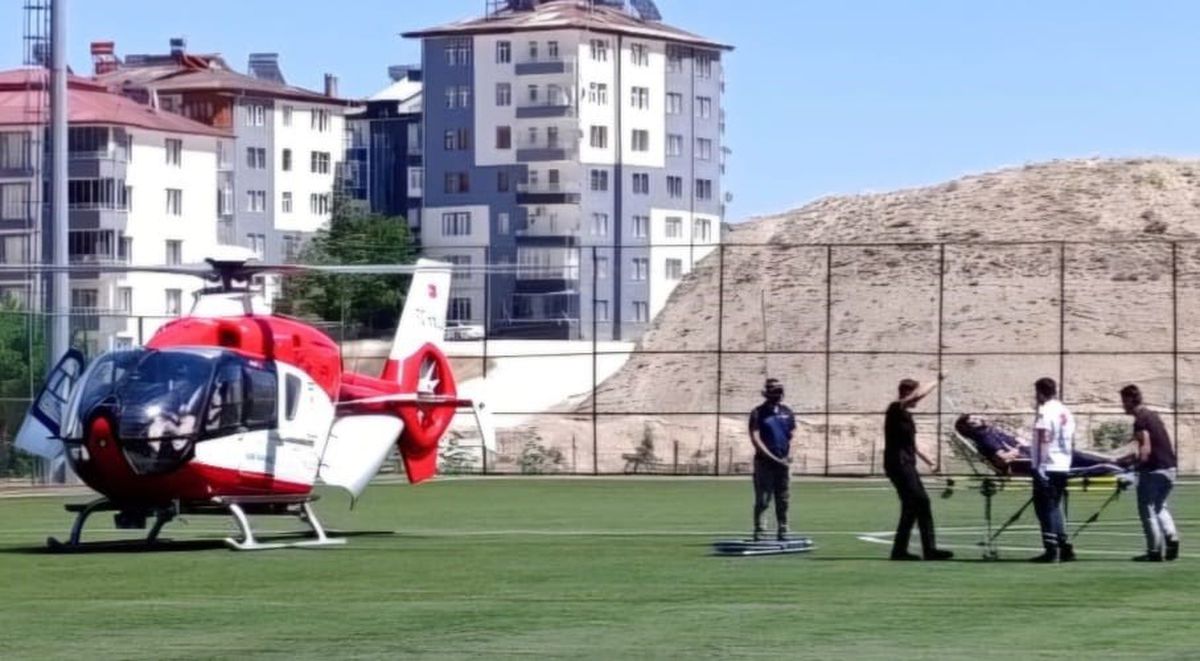 Şeker komasına giren hastaya ambulans helikopter yetişti