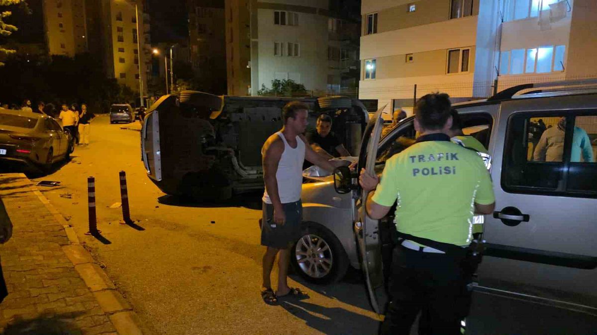 Antalya'da Kontrolden Çıkan Otomobil Takla Attı: 1 Yaralı