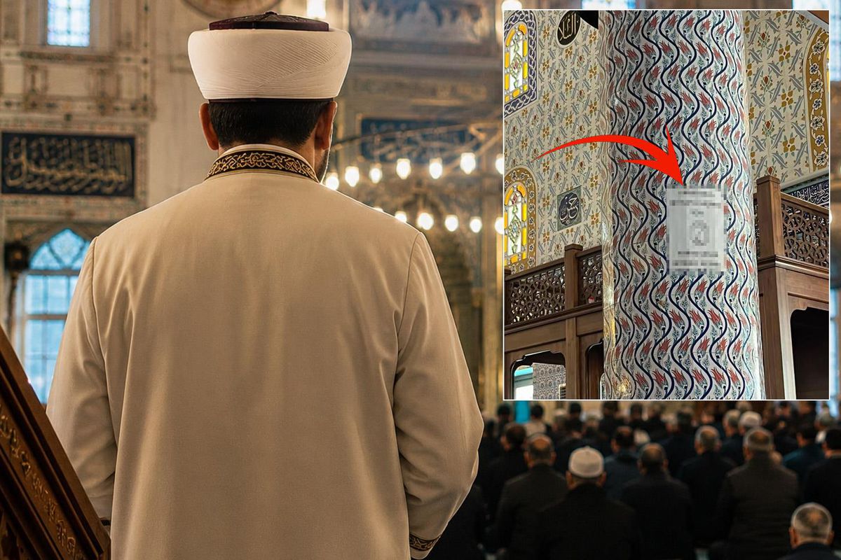 Camiye asılan uyarı yazısına bakın! Yorum bombardımanına tutuldu