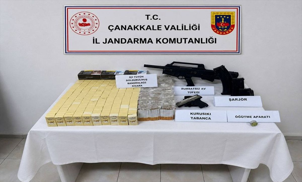 Çanakkale'de kaçak sigara ve alkol operasyonu