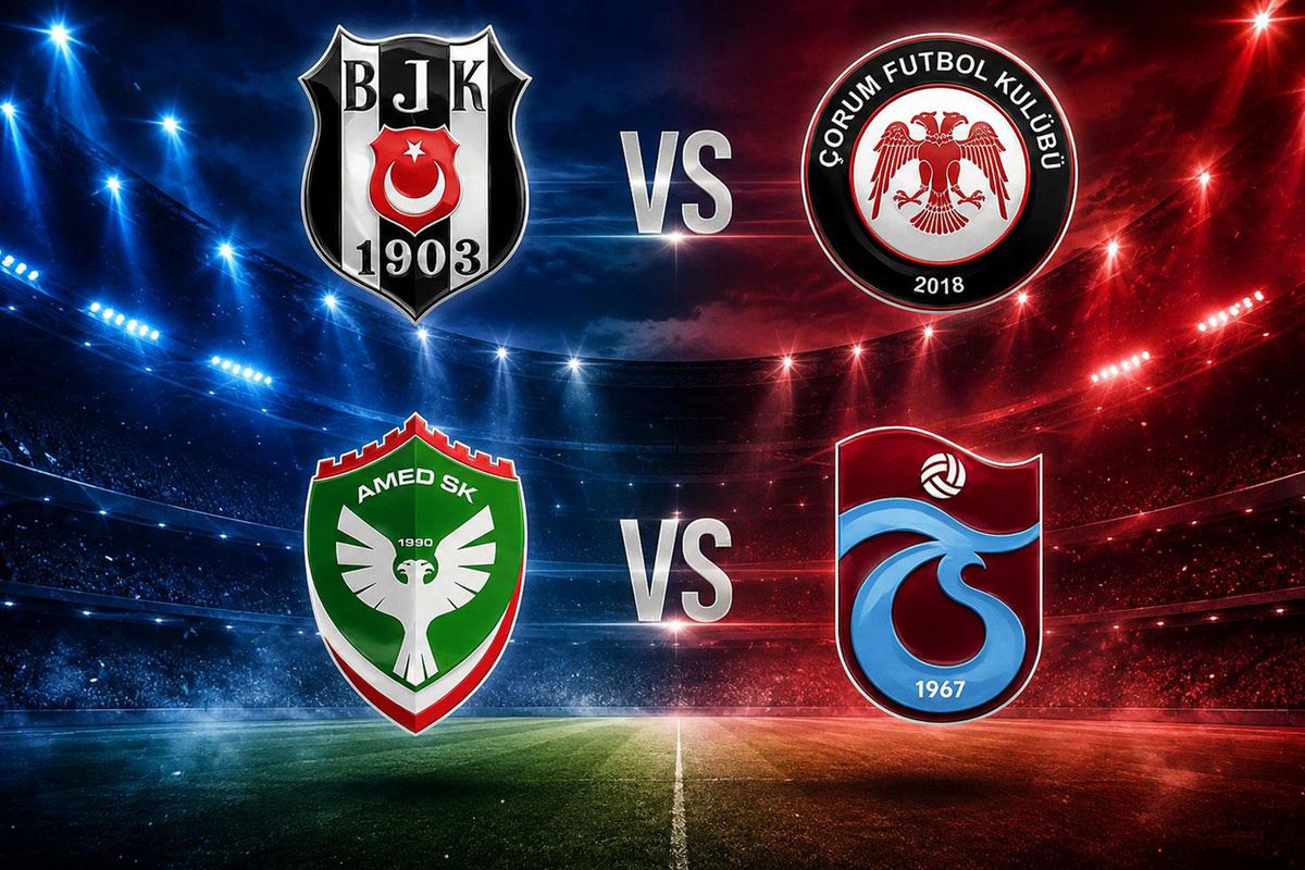 Canlı skor: Beşiktaş-Çorum FK ve Amedspor-Trabzonspor maçlarında heyecan çok yüksek