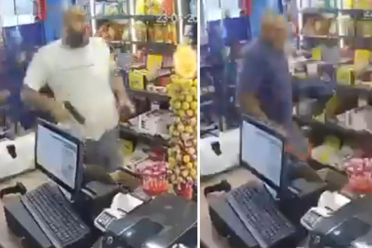 Marketteki korkunç saldırı kamerada