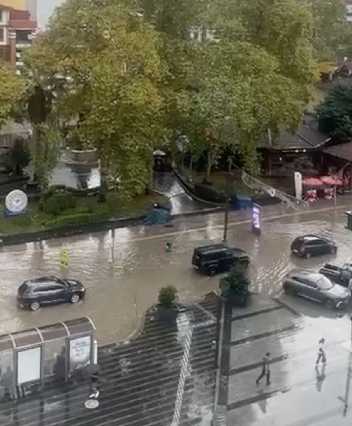 Rize'de Sağanak Hayatı Felç Etti