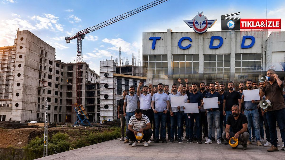 İnşaat işçilerinden alacak eylemi