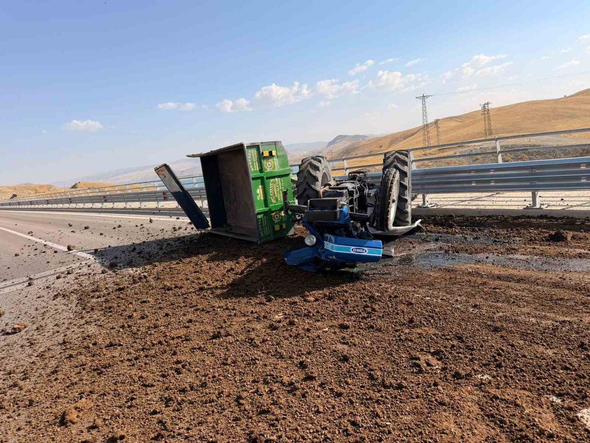 Pertek'te Traktör Devrildi: Sürücü Yaralandı