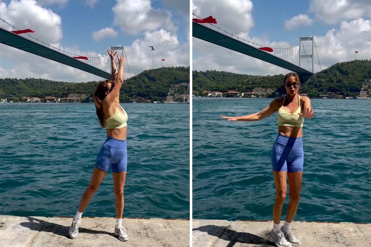 Ebru Şallı Boğaz manzarasına karşı Tai Chi yaptı! Gören hayran kaldı