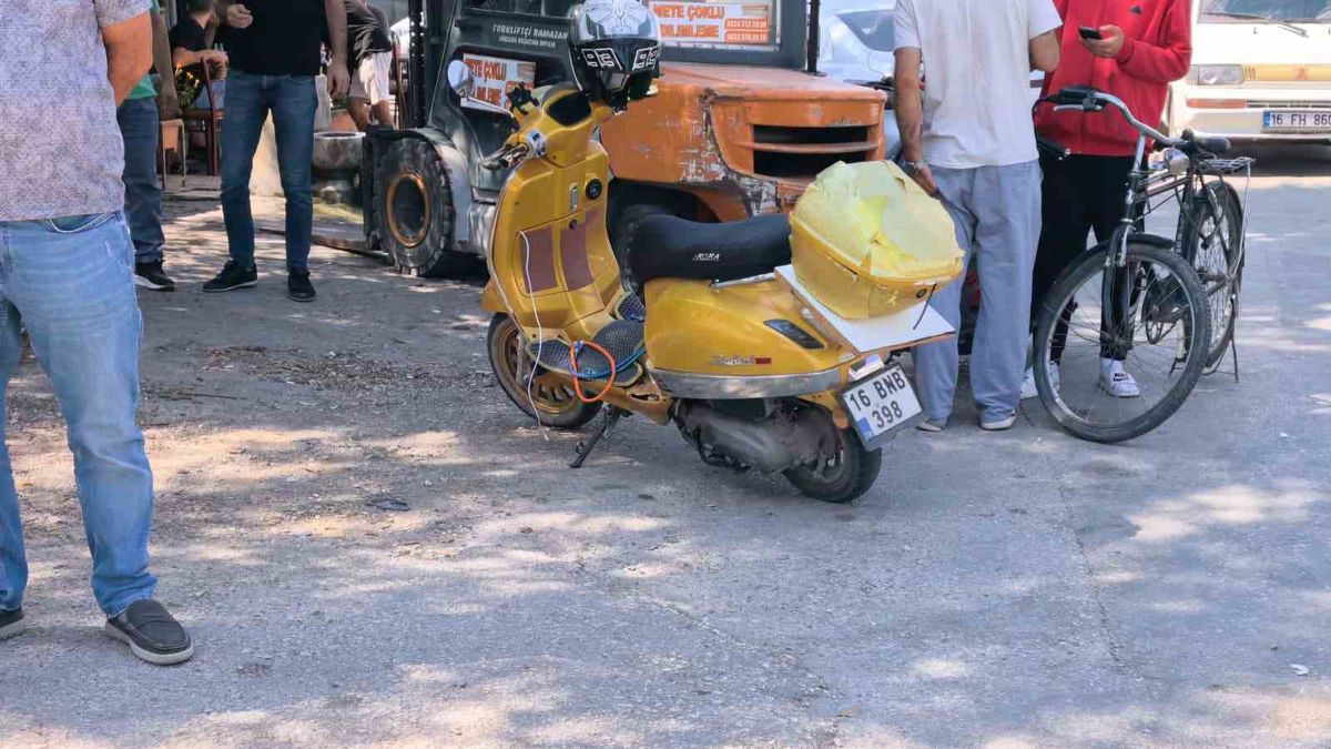 İnegöl'de motosiklet kazası: Sürücü yaralandı