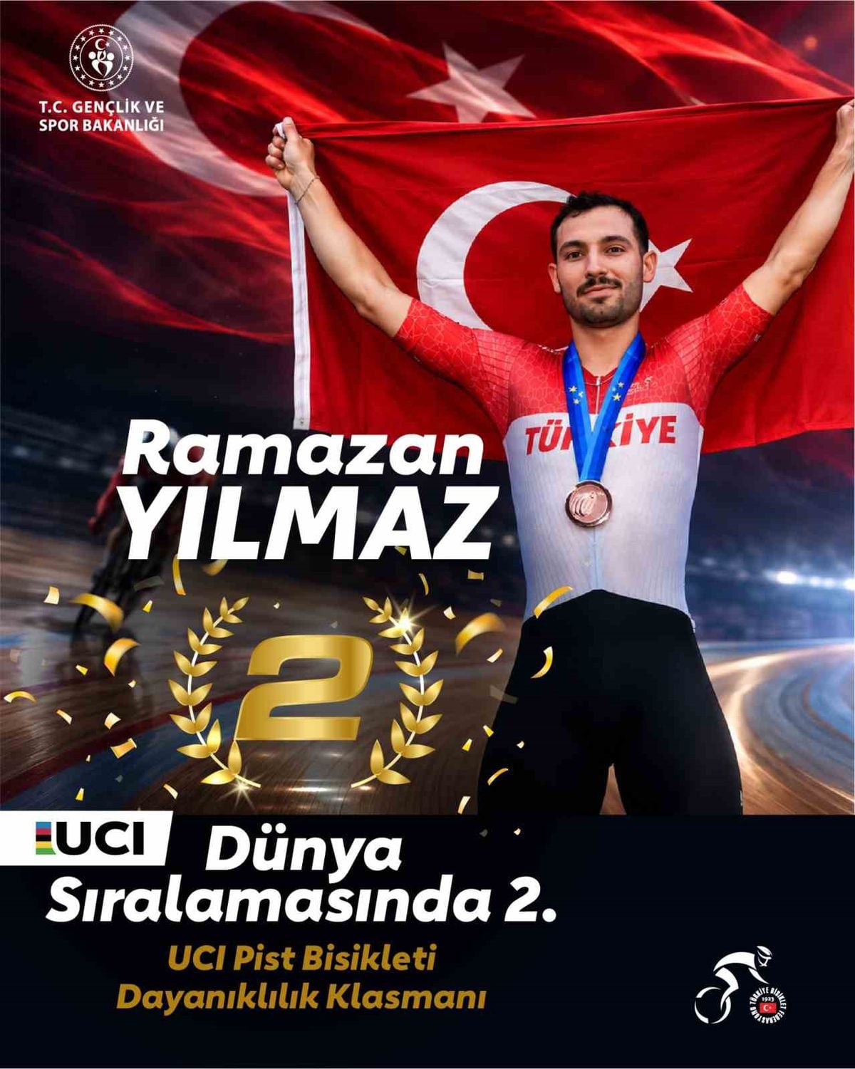 Milli bisikletçi Ramazan Yılmaz'dan tarihi başarı: Dünya ikinciliği
