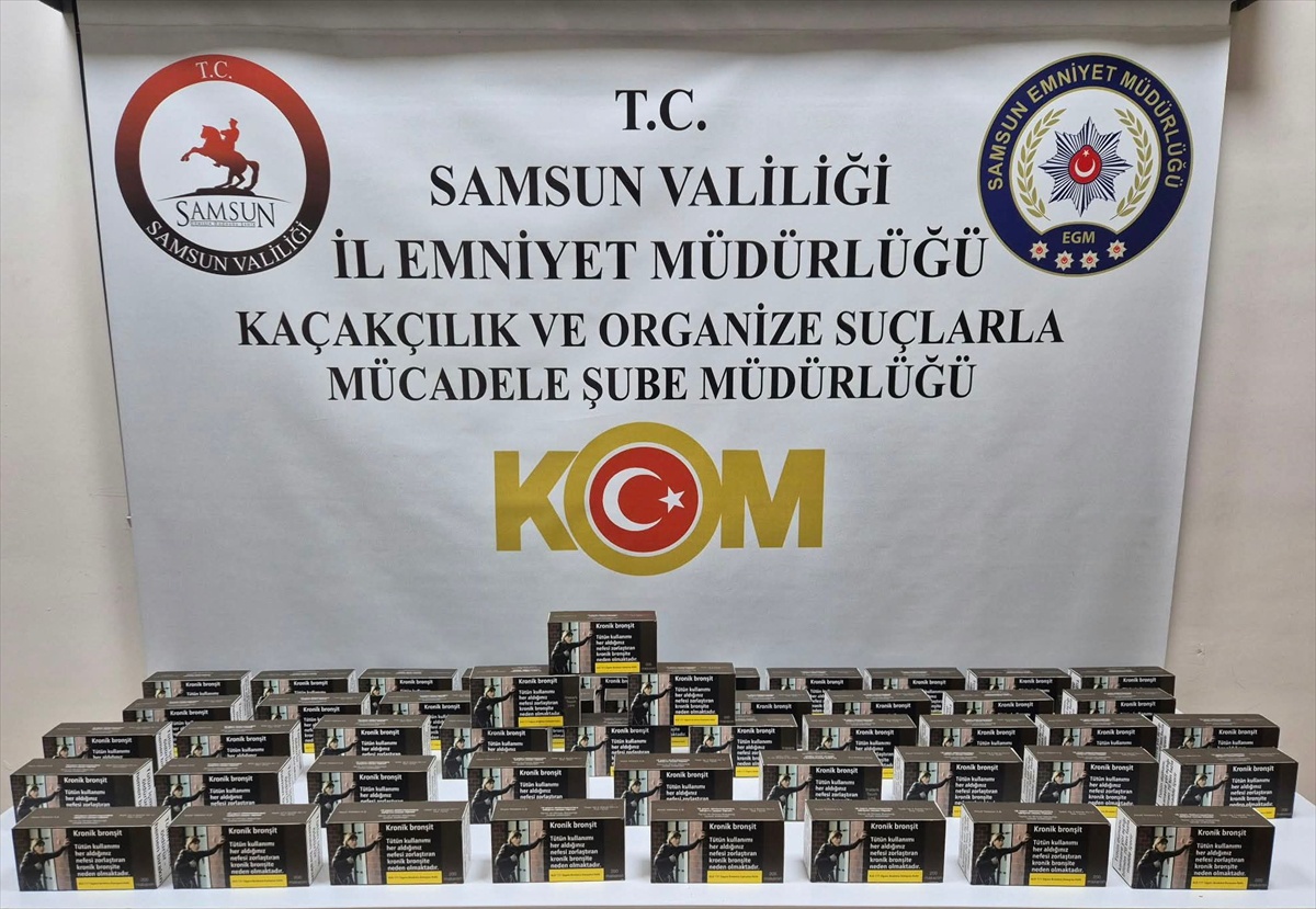 Samsun'da Kaçak Makaron Operasyonu