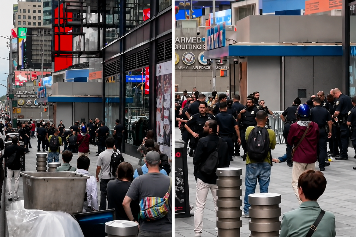 Times Meydanı'nda bıçaklı saldırı: İki kişiyi yaralayan kadın polis tarafından vuruldu