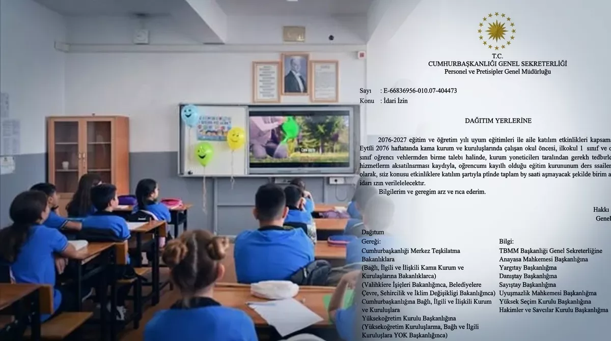 Kamu personeline yeni eğitim yılında 3 saat idari izin