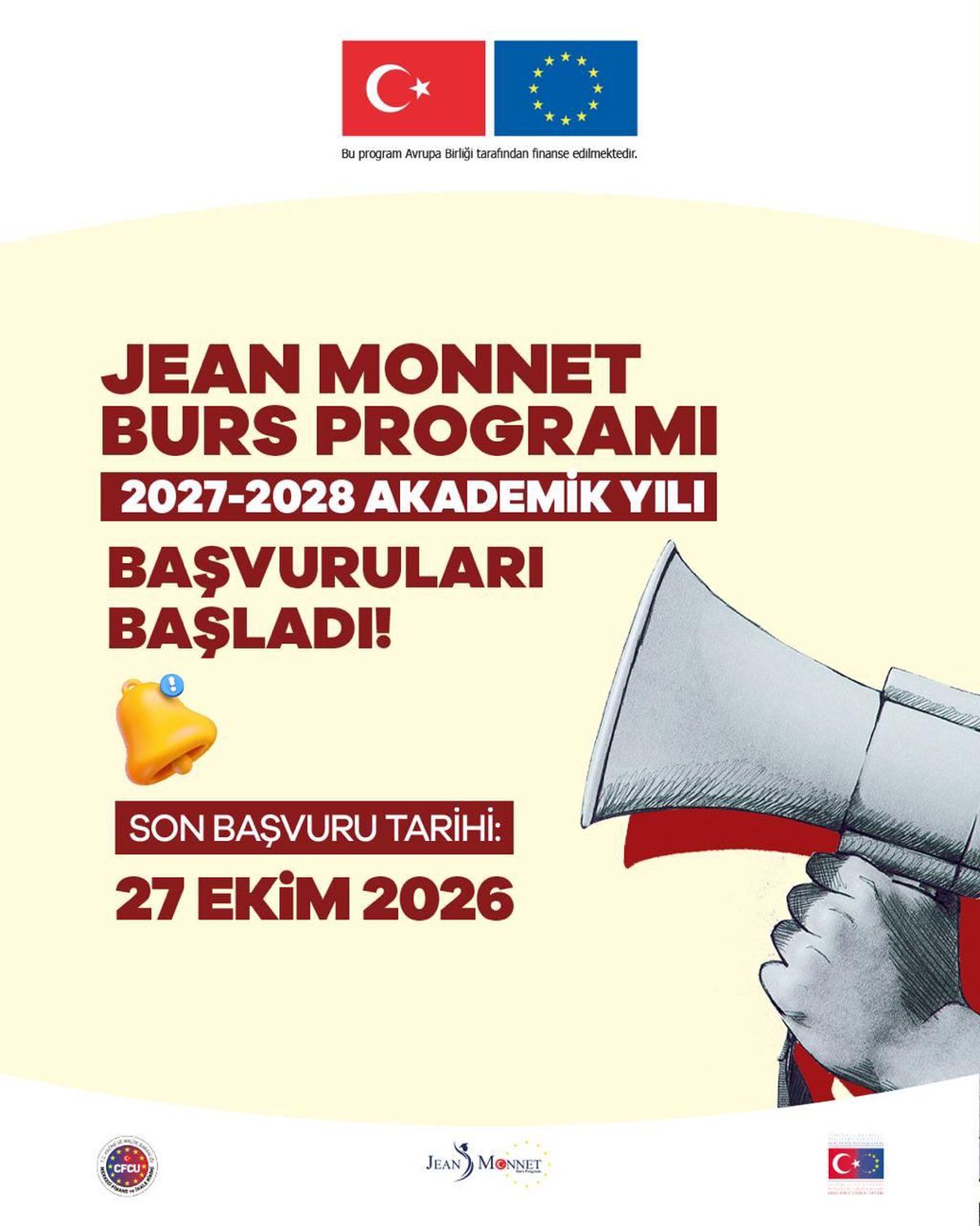 Jean Monnet Burs Programı 2027-2028 Başvuruları Başladı