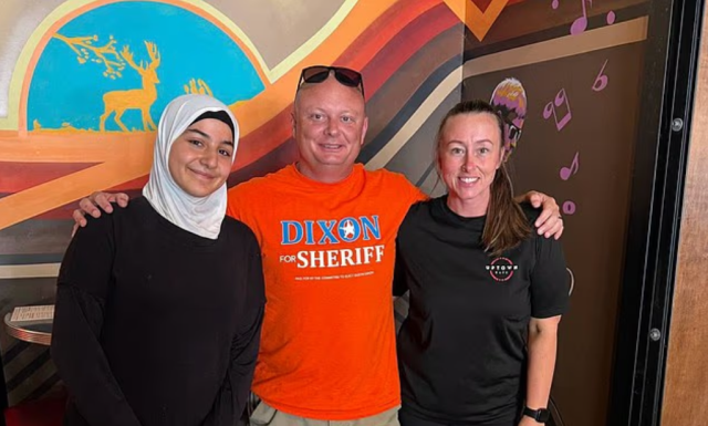 The manager who kicked out the customer who said she was scared of the hijab-wearing waitress