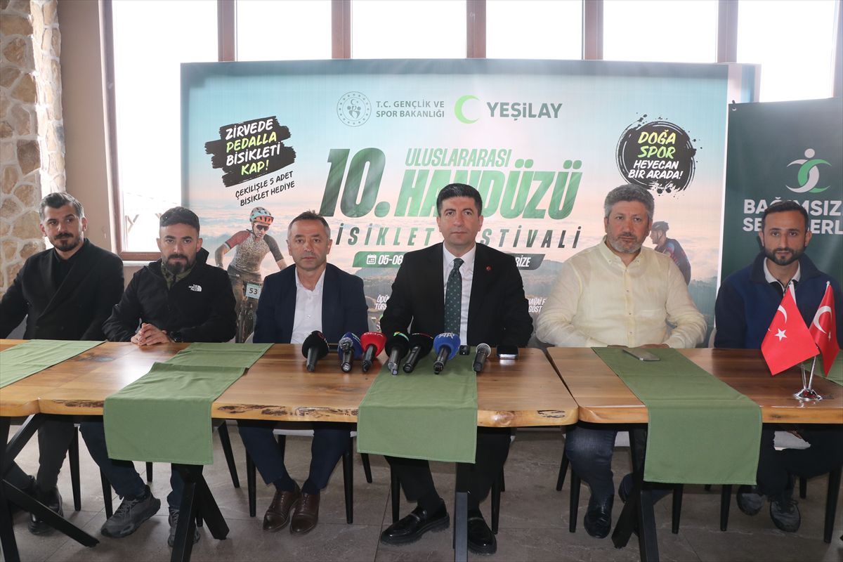 Rize'de Yeşilay 10. Uluslararası Handüzü Bisiklet Festivali
