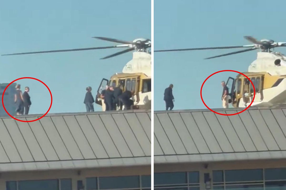 Sadettin Saran mı, değil mi? Helikopterle gelip alışverişten çıkan kadını aldı
