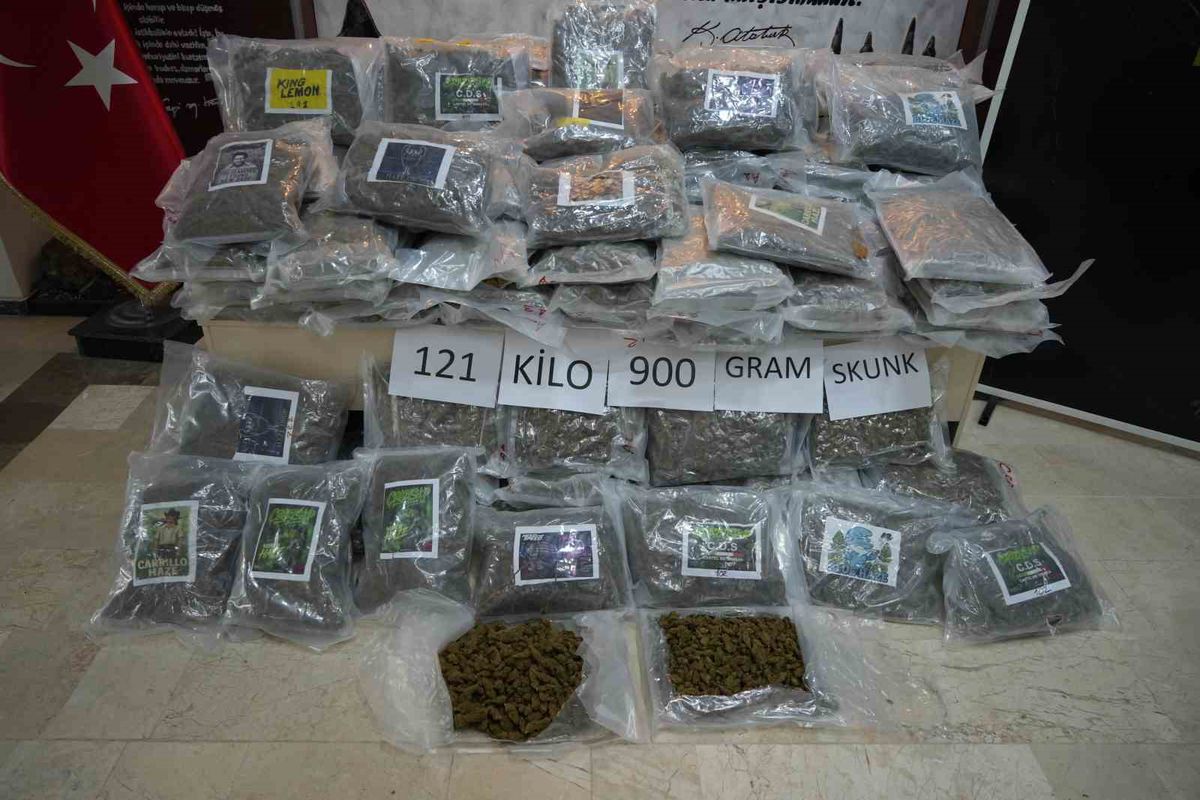 Hamzabeyli'de 121 Kilo Skunk Ele Geçirildi