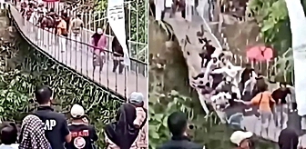 Yapımı yeni tamamlanan köprü çöktü! Onlarca kişi metrelerce yükseklikten düştü