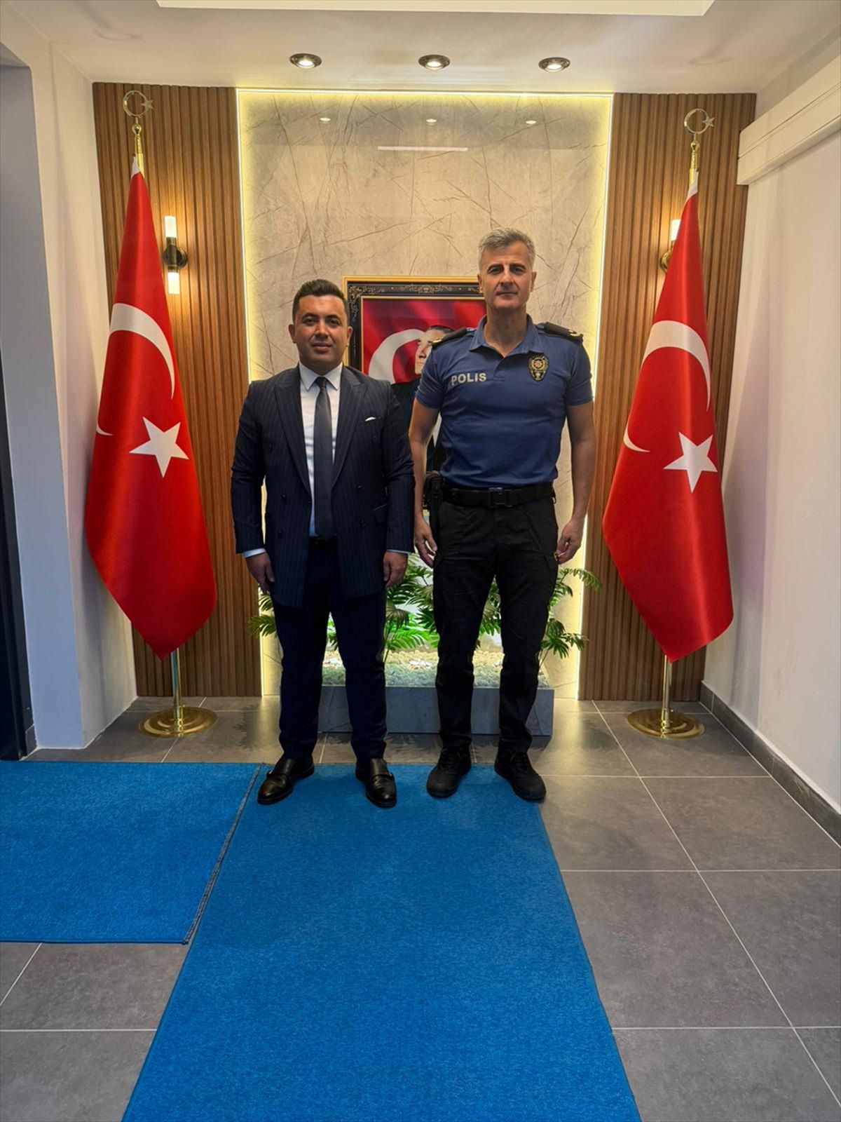 Anamur'da yeni Emniyet Müdürü'nden Başsavcı'ya nezaket ziyareti