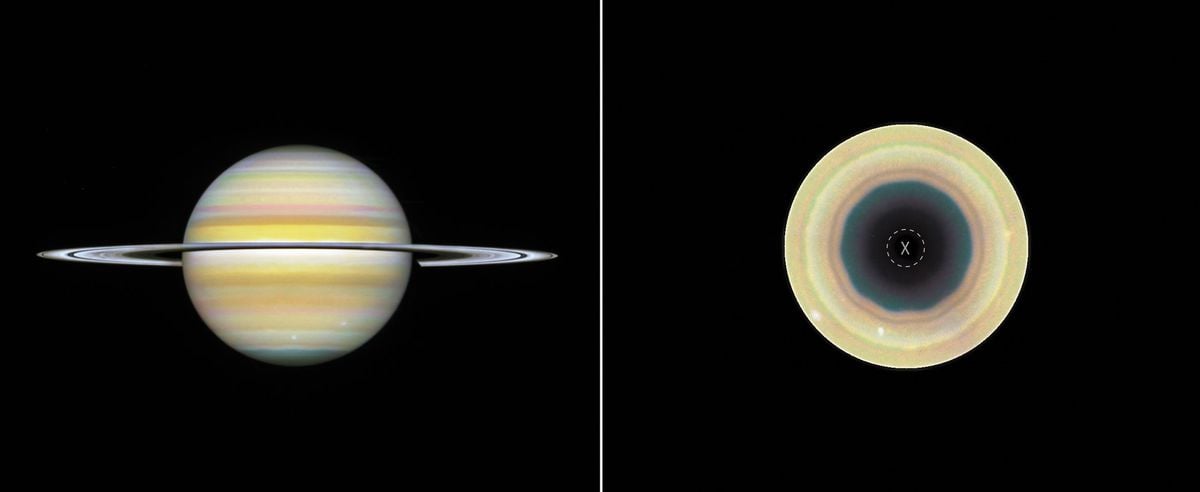 Hubble, Satürn'ün Güney Kutbunda 10 Kenarlı Dev Bulut Dalgası Keşfetti