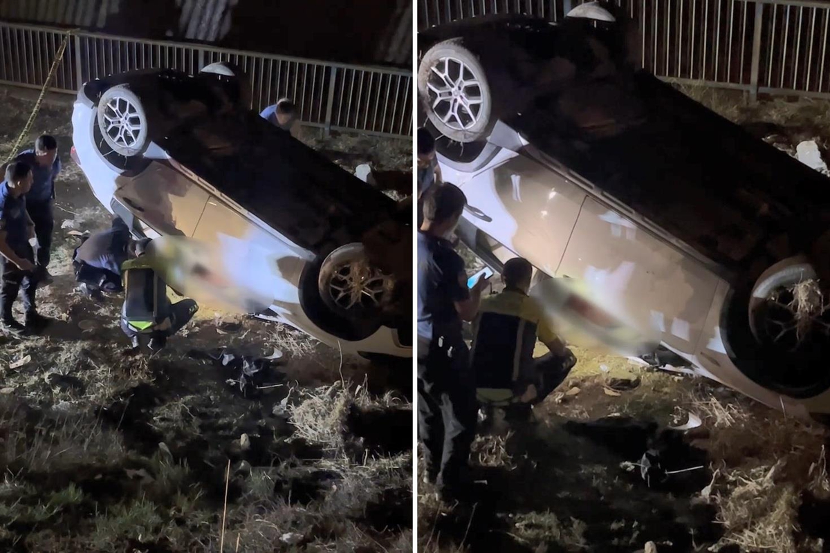 Ümraniye'de şarampole devrilen otomobilin sürücüsü hayatını kaybetti