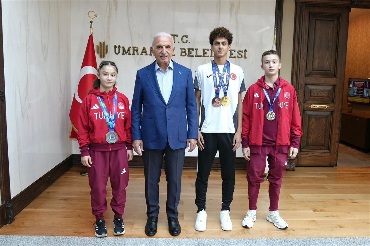 Ümraniyeli sporculardan başkan Yıldırım'a ziyaret