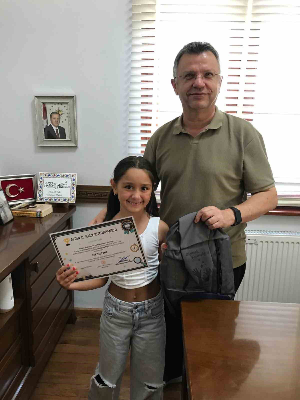 Aydın'da Minik Kaşiflere Kütüphane Belgesi
