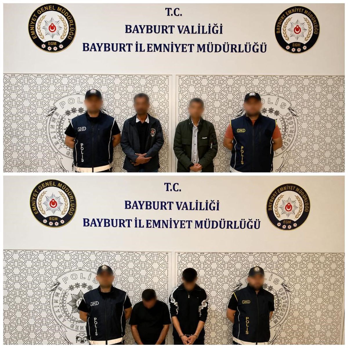 Bayburt’ta 2 düzensiz göçmen ile 2 şüpheli yakalandı