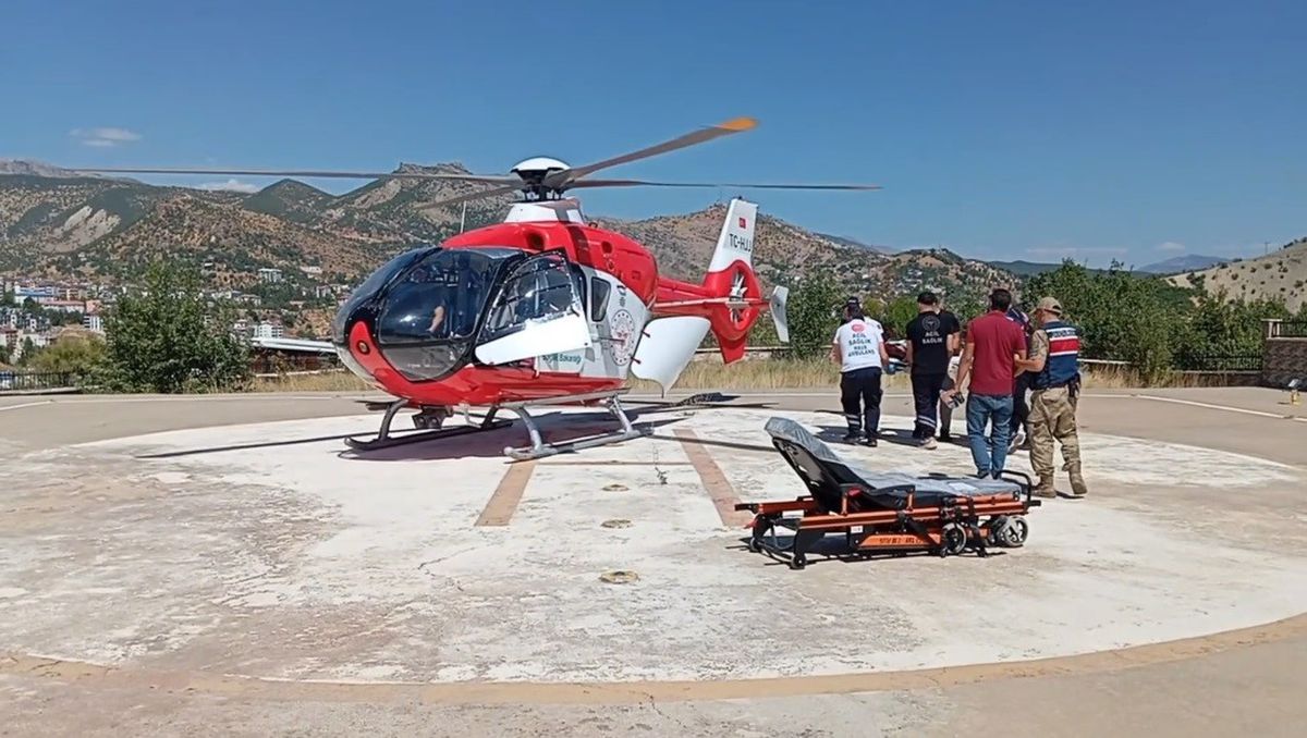 Tunceli'de Yaralı Kadın Helikopterle Malatya'ya Sevk Edildi