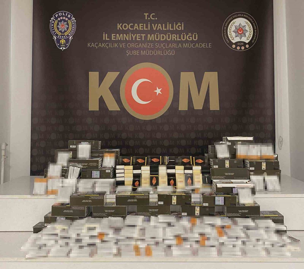 İzmit'te Makaron Operasyonu: 21 Bin 500 Ele Geçirildi