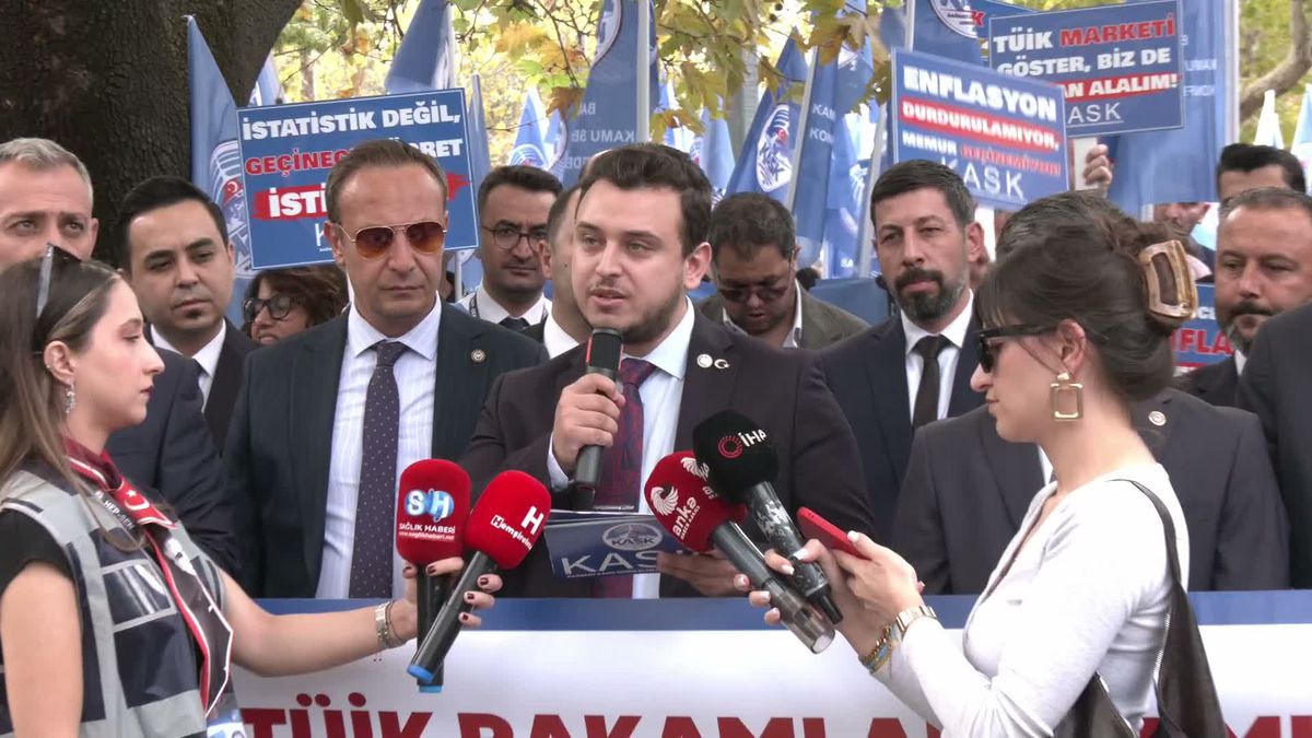KASK TÜİK Önünde Eylem Yaptı: 'Gerçek Enflasyon' Talebi