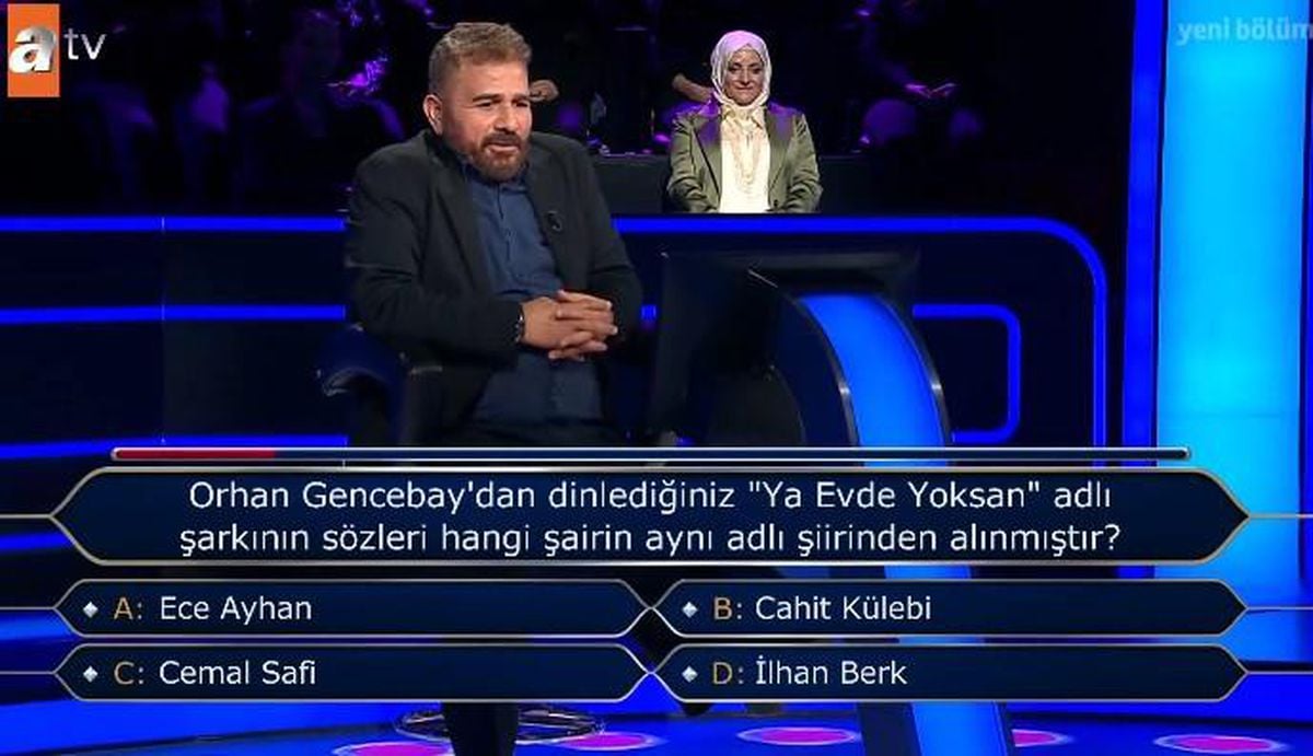 Orhan Gencebay'dan dinlediğiniz 'Ya Evde Yoksan' adlı şarkının sözleri hangi şairin aynı adlı şiirinden alınmıştır?